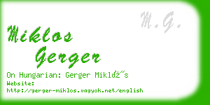 miklos gerger business card